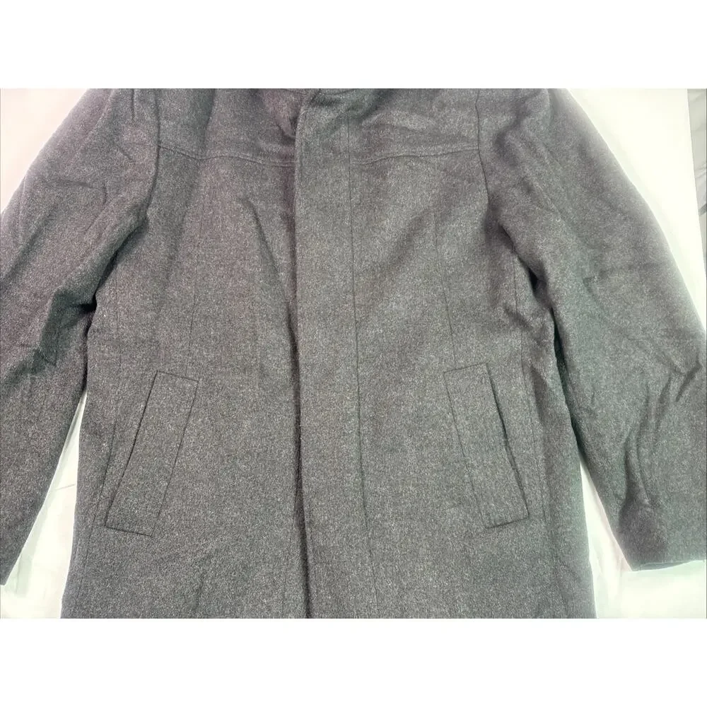 Ace Wool & Charcoal Cashmere Fabric Winter coat ByEnzo. E54801-3, Men’s Large.